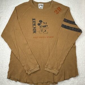 Vintage Walt-Disney Worldo Women’s Sz L Long Sleeve Shirt Mickey Mouse